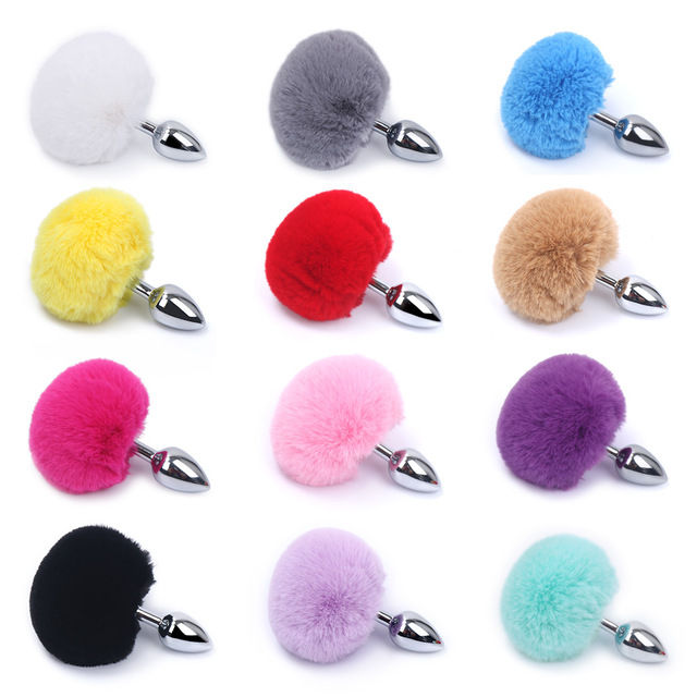 Thumbnail: Metal AnalPlug with Plush-Small