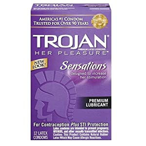 Trojan Her Pleasure Sensations -12pc/pk
