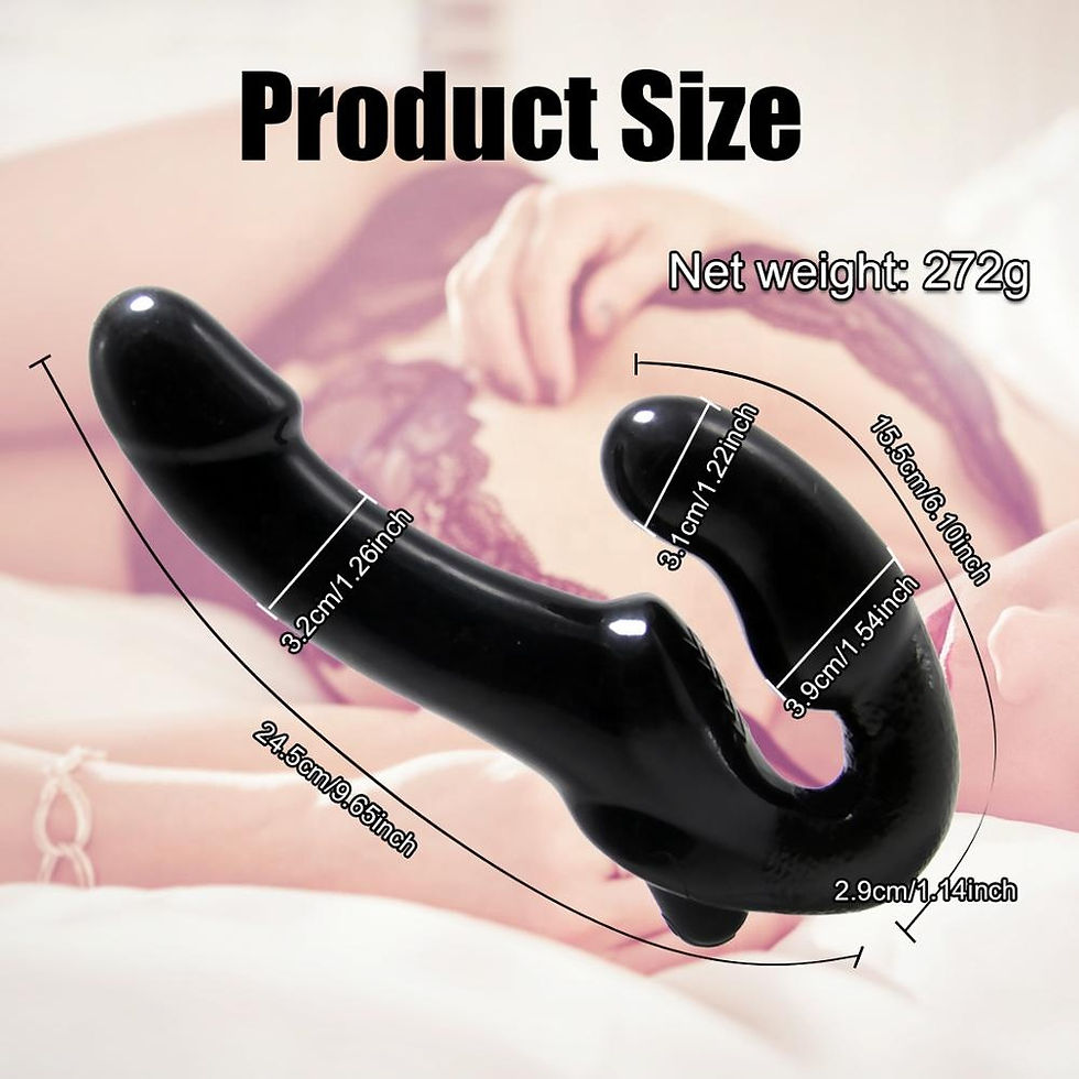 Thumbnail: Deep Duo Strapless Strap-On Vibrator-Black