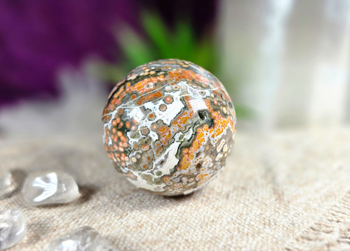 Ocean Jasper - A Grade 8th Vein Sphere | Remnants Of Magic