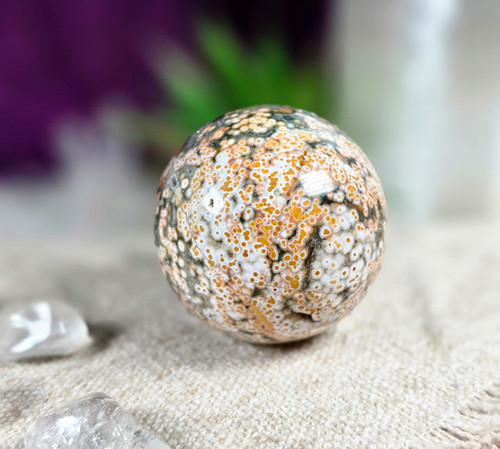 Ocean Jasper - A Grade 8th Vein Sphere | Remnants Of Magic