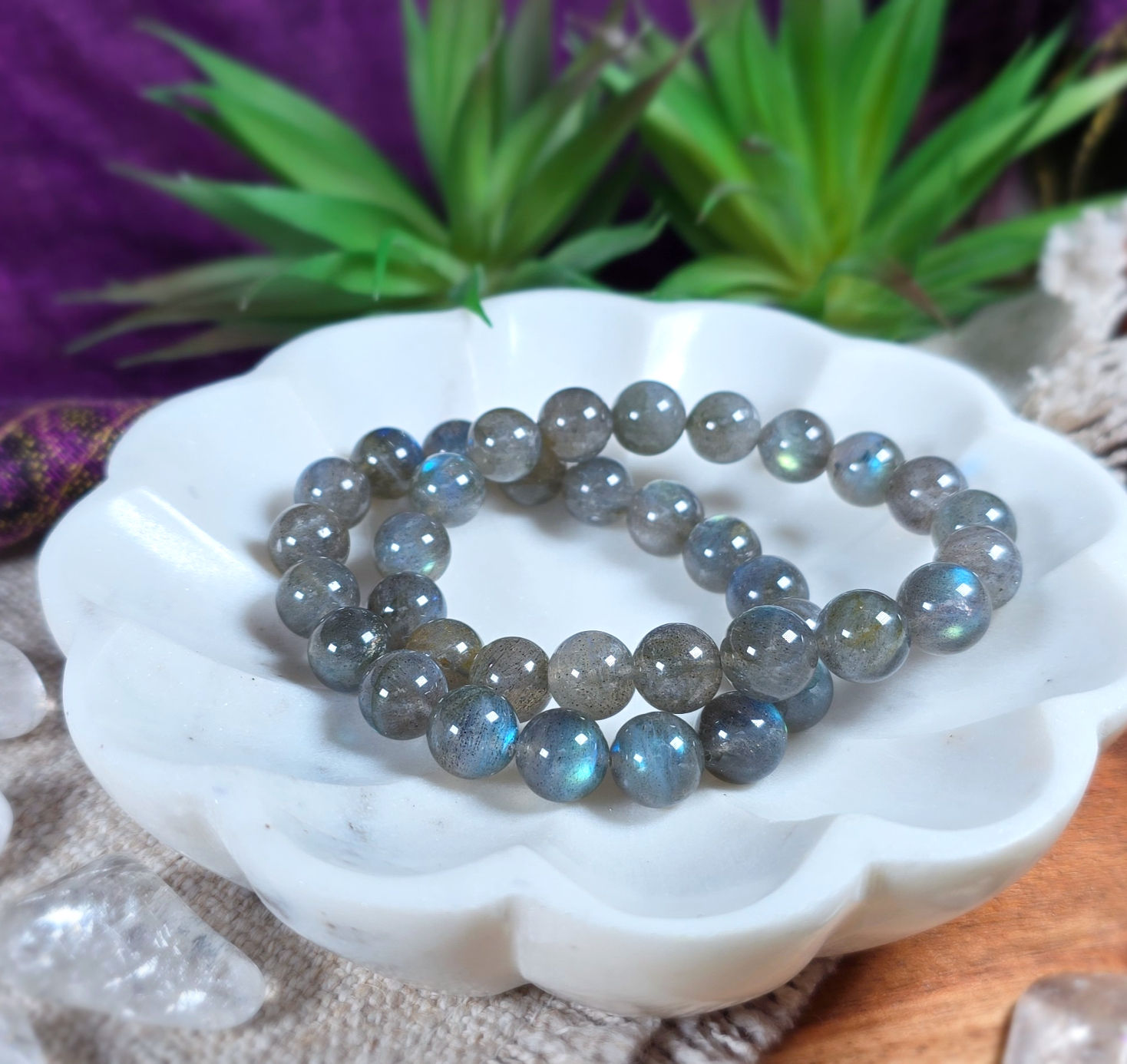 Labradorite Power Bead Bracelet