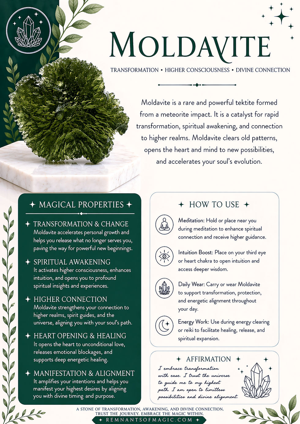 Moldavite's Magical Properties