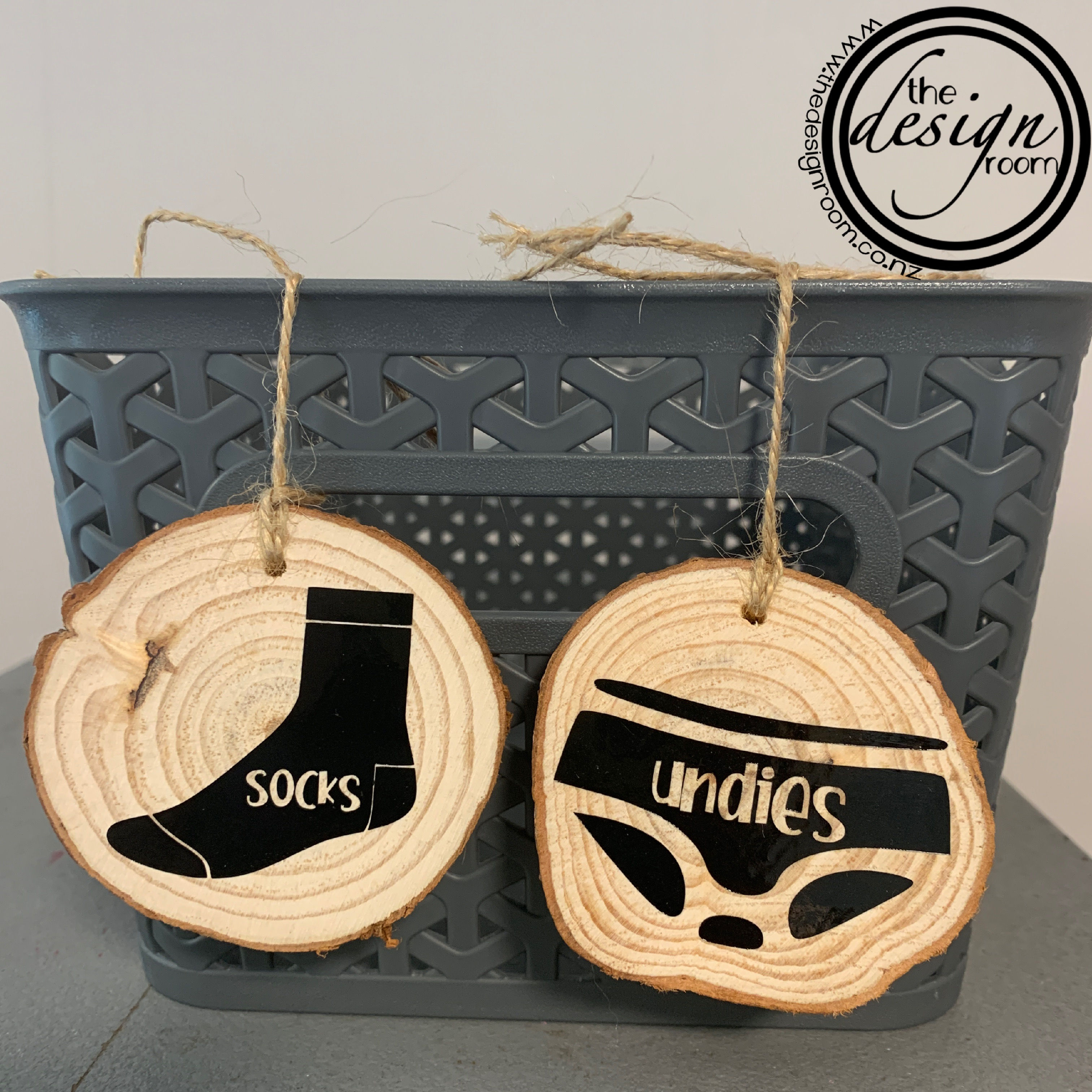 Wooden drawer labels