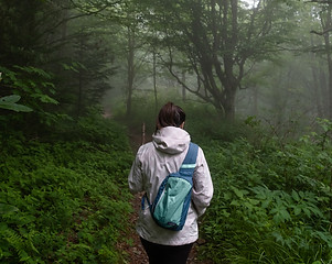 Enjoying a hike near a vacation rental in North Carolina