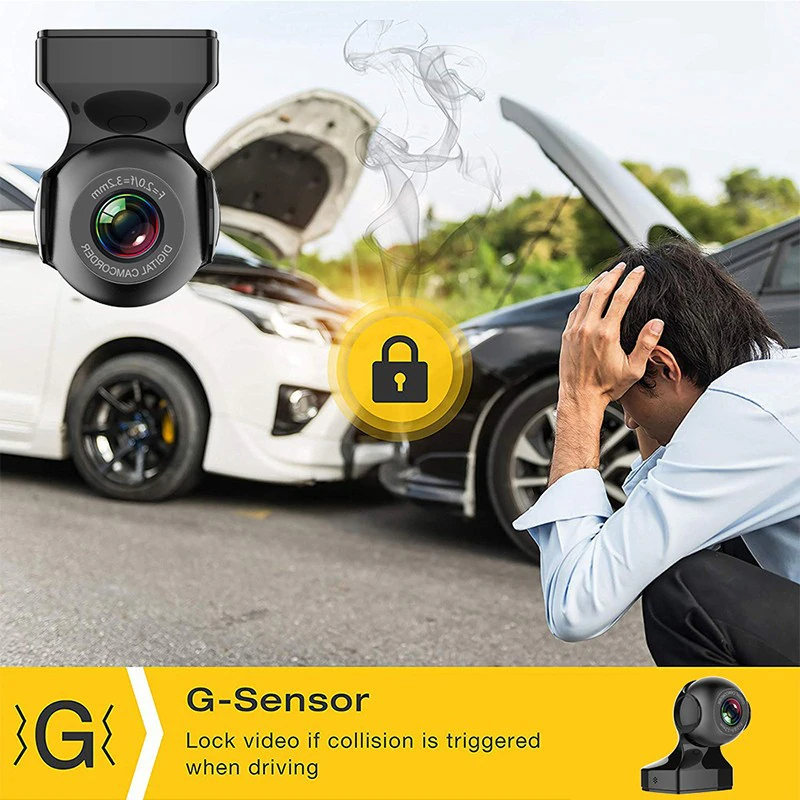 Miniatura: 170° WiFi Dash Cam Recorder Car Camera HD 1080P Car DVR Vehicle Video G-Sensor