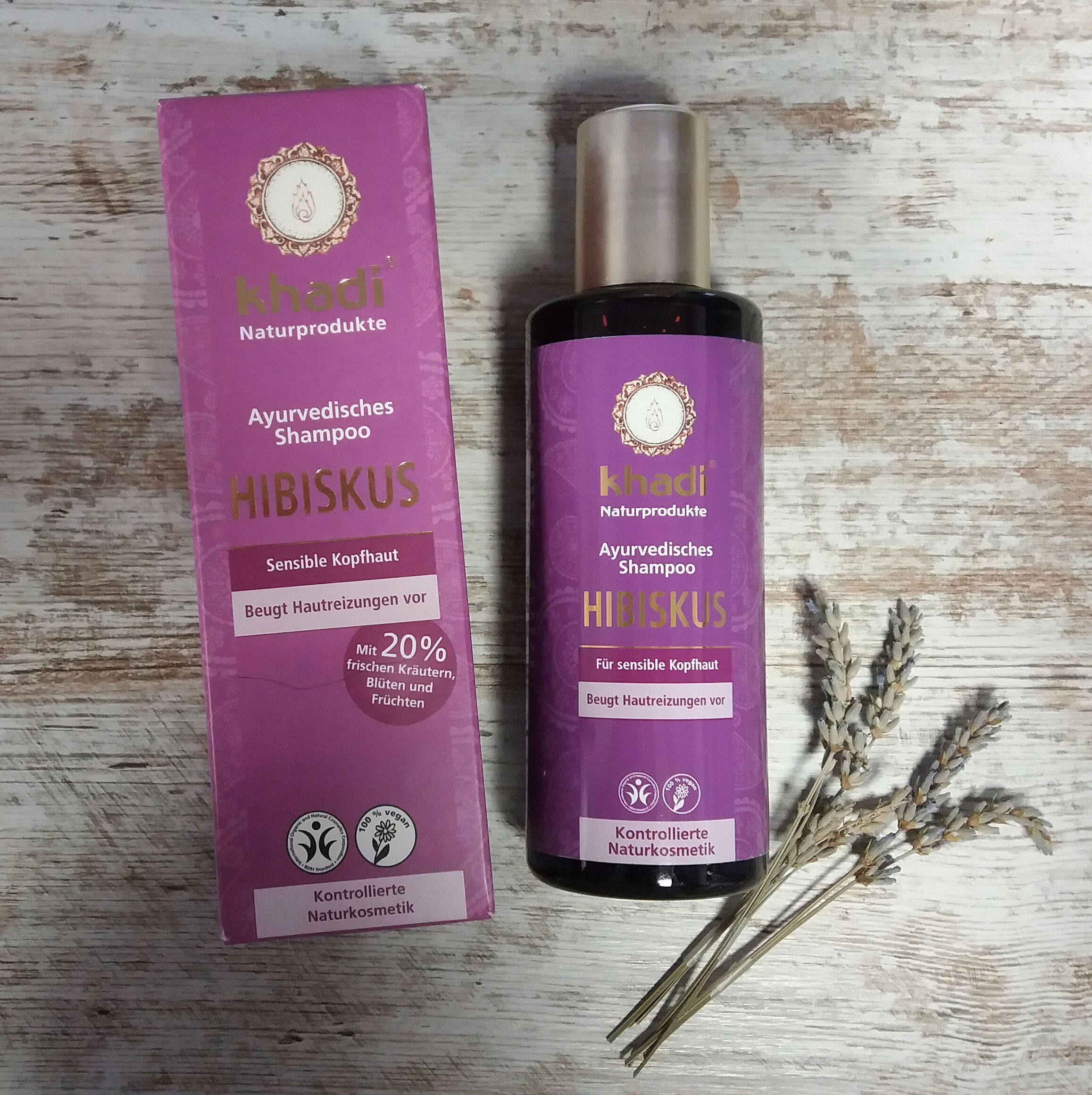 Champú ayurveda Hibisco. Cuero cabelludo sensible