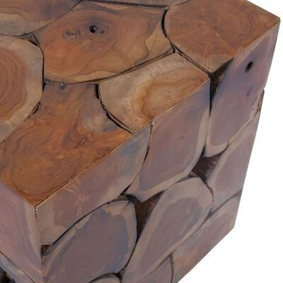 Thumbnail: "Guillotine" Solid Teak Stool / Side Table