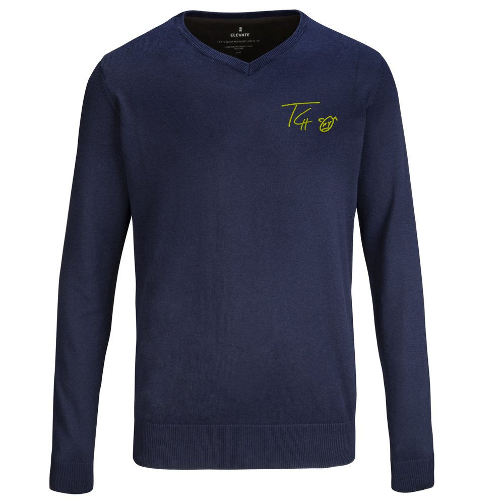 Travis Scott "Autograph" Embroidered Men's V-Neck Jumper (Navy)