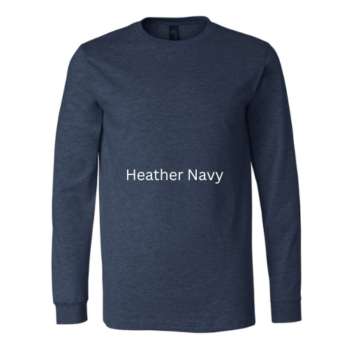 Thumbnail: Heather navy long-sleeve T-shirt 