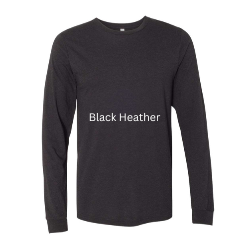Thumbnail: Black heather long-sleeve T-shirt 