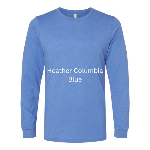 Thumbnail: Heather columbia blue long-sleeve T-shirt