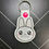 Thumbnail: Chibi Rabbit 3 faces keychain