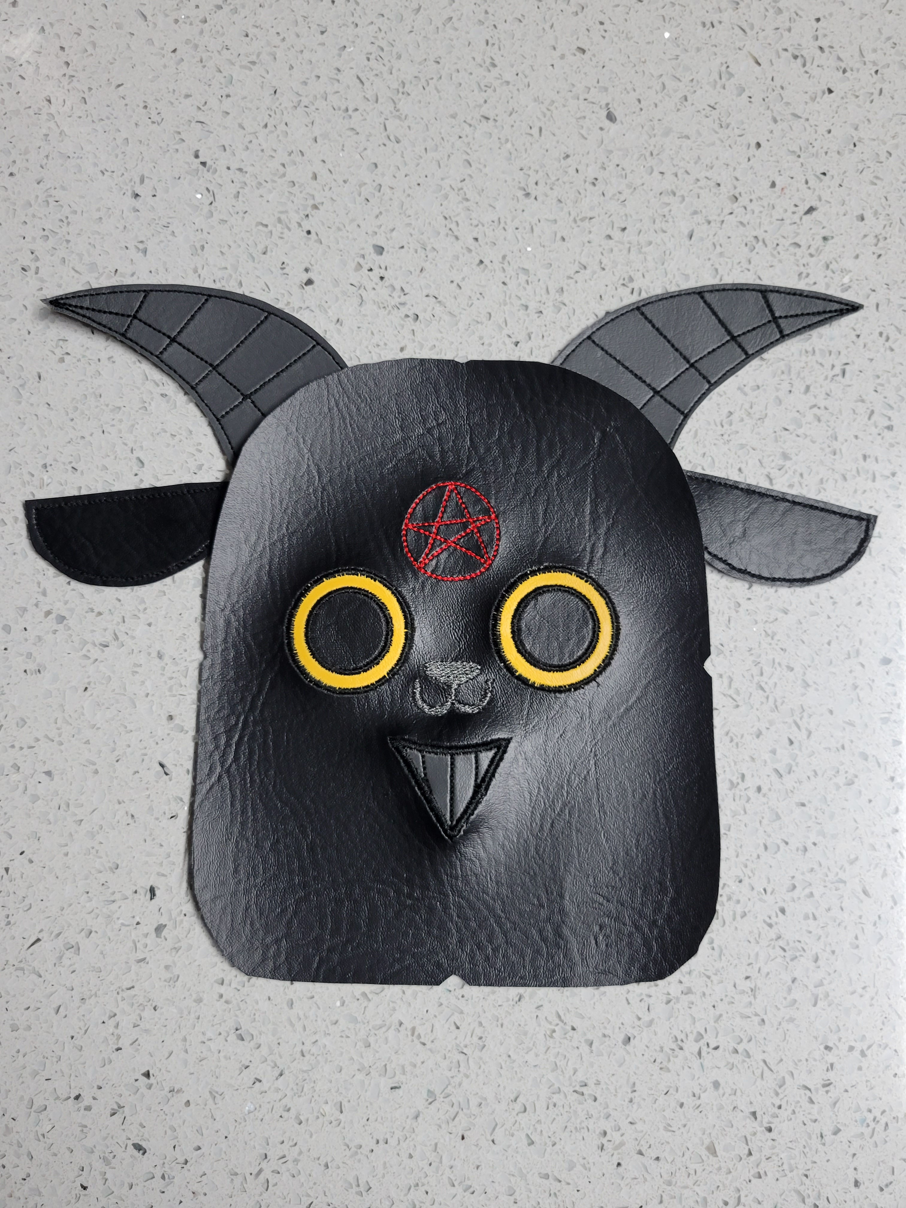 Cute goat stand alone face and accessories.