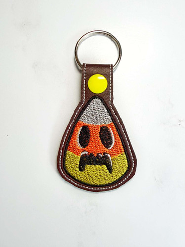 Sketchy Worried candy corn keychain | Asylum Handicrafts
