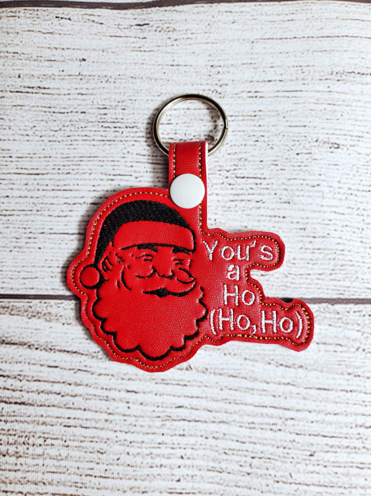 You's a bad Santa keychain
