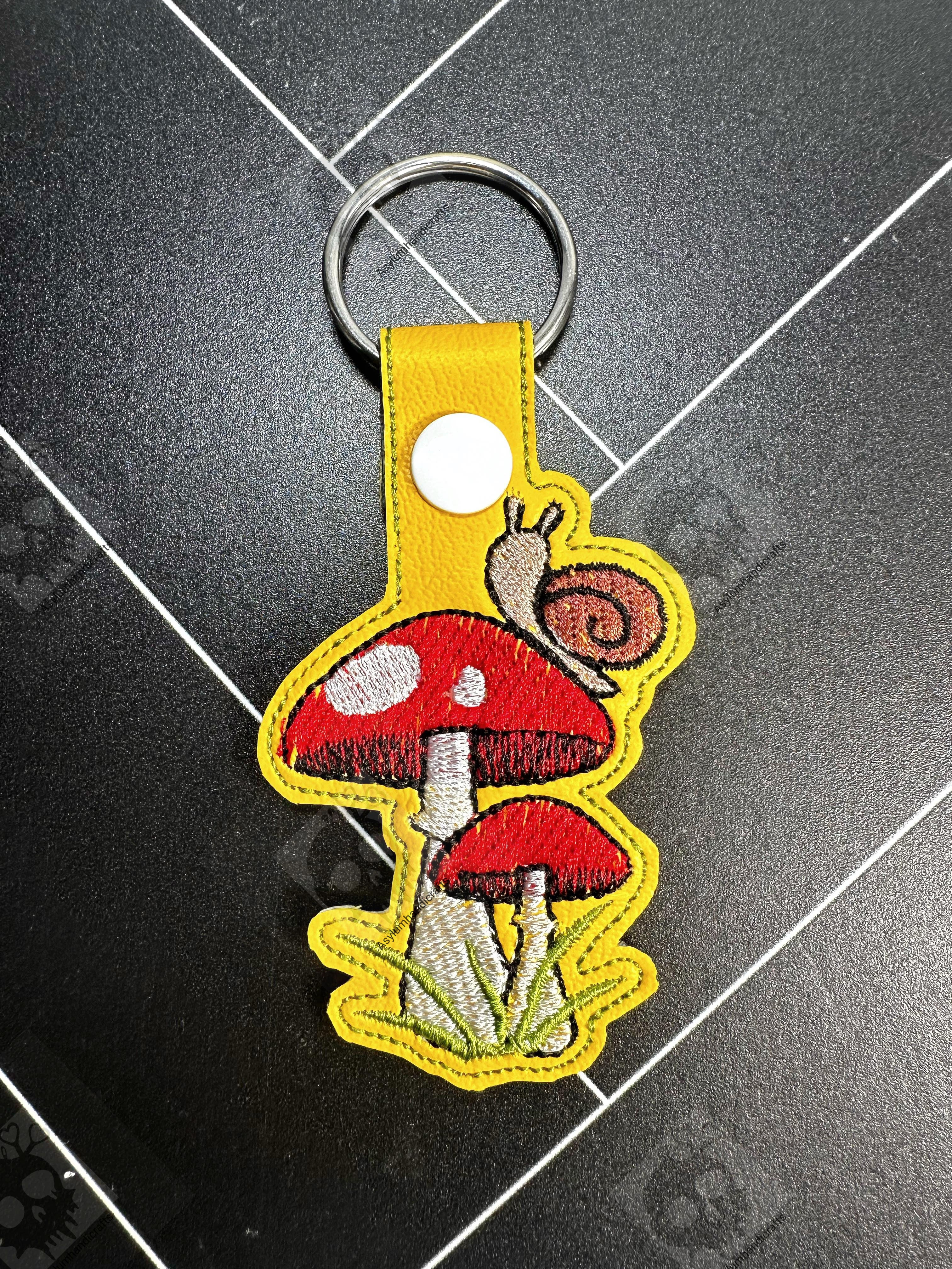 Mushroom snail keyfob