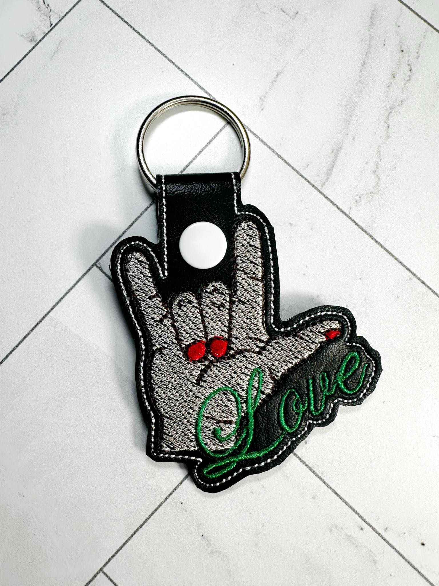 Love hand ASL keyfob