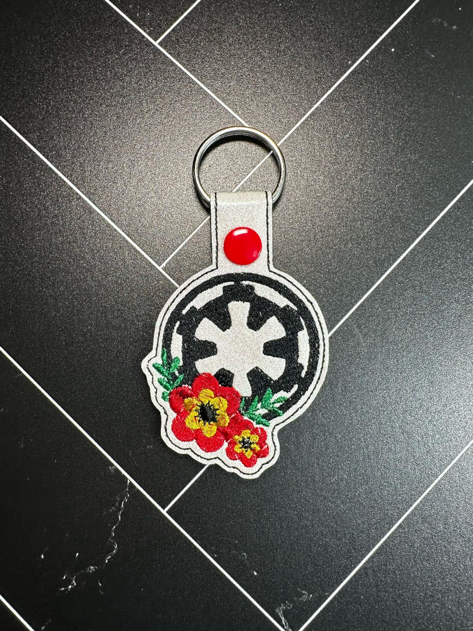 Star Galactic floral keyfob
