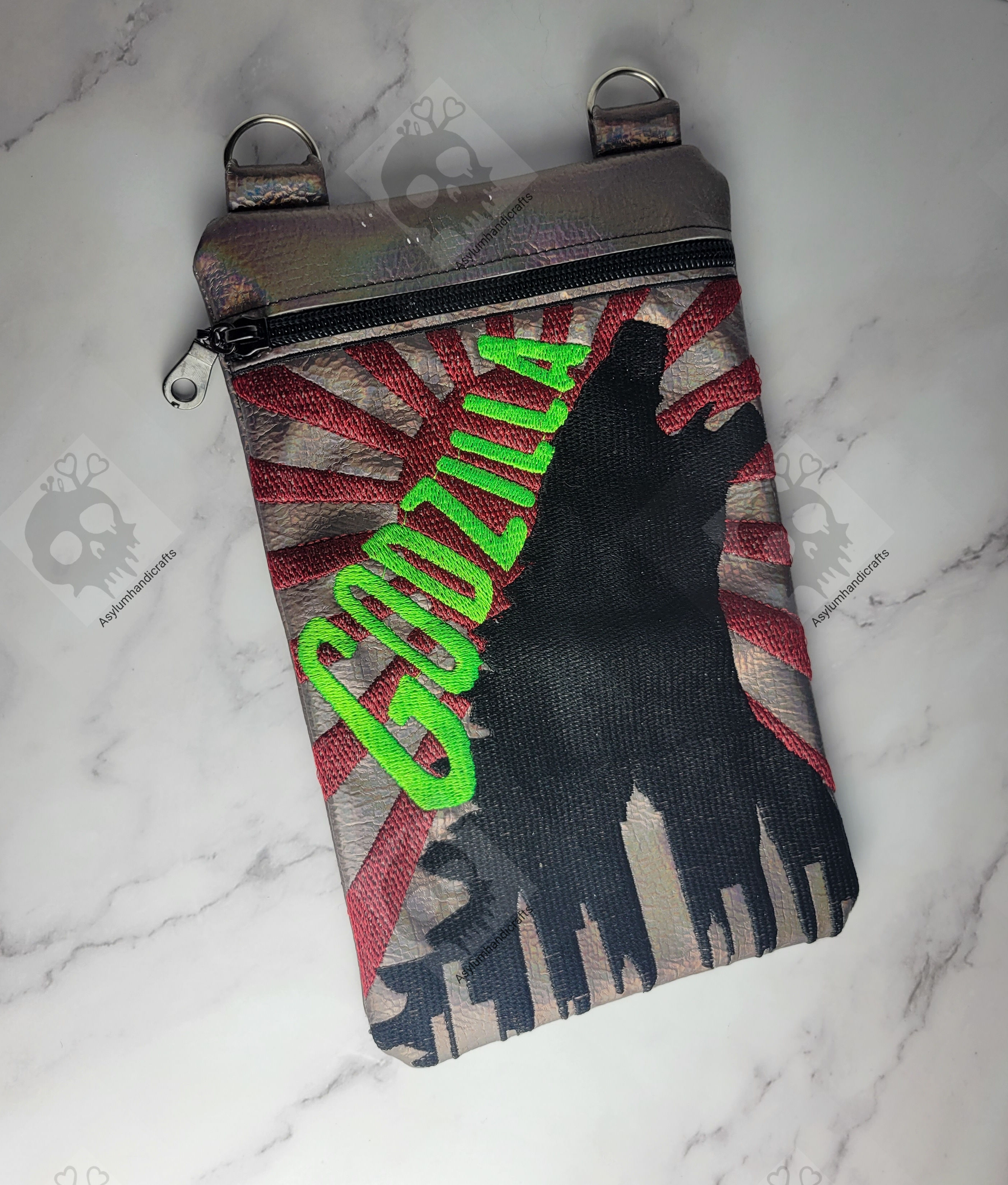 Lizard monster 6x10 crossbody bag