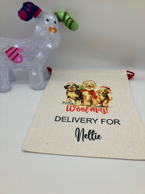 Thumbnail: Personalised Christmas Gift Sack, Xmas Stocking, Gift Bag