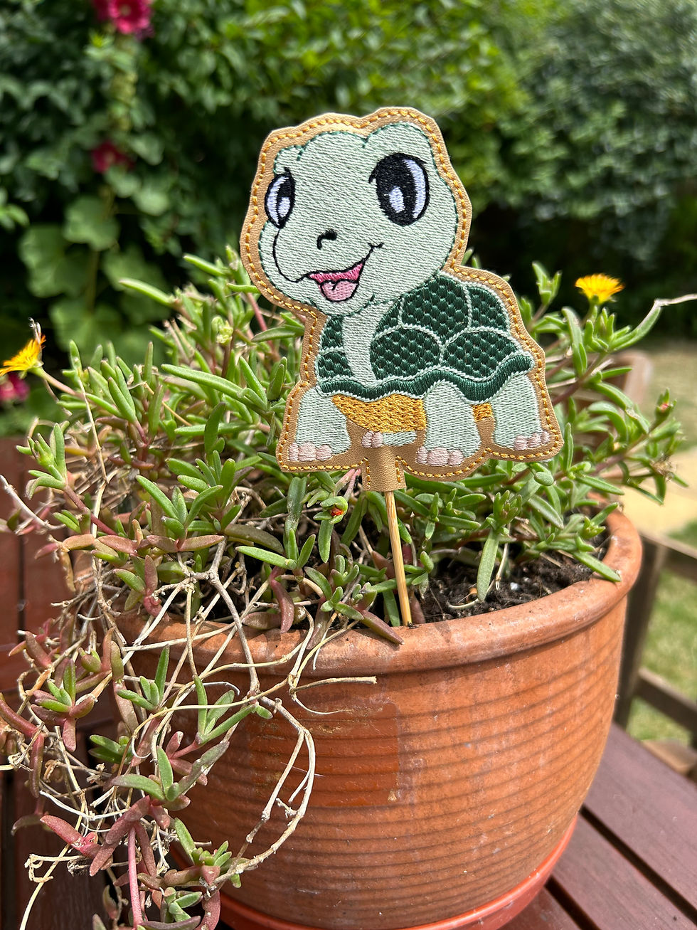 Machine Embroidered Garden Plant Stake