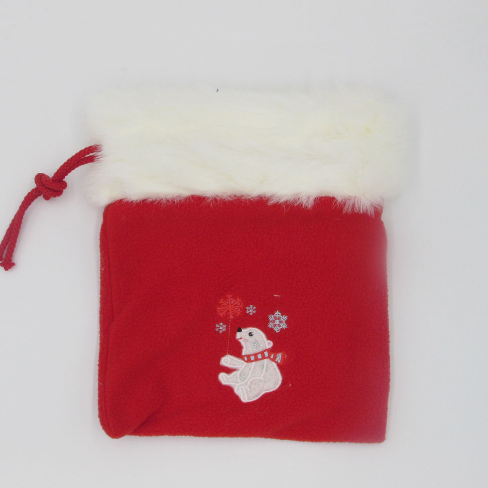 Thumbnail: Christmas Machine Embroidered Gift Sack - Medium