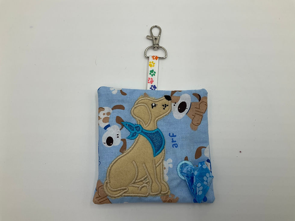 Thumbnail: Dog Poo Bag Holder - Labrador with Bandana