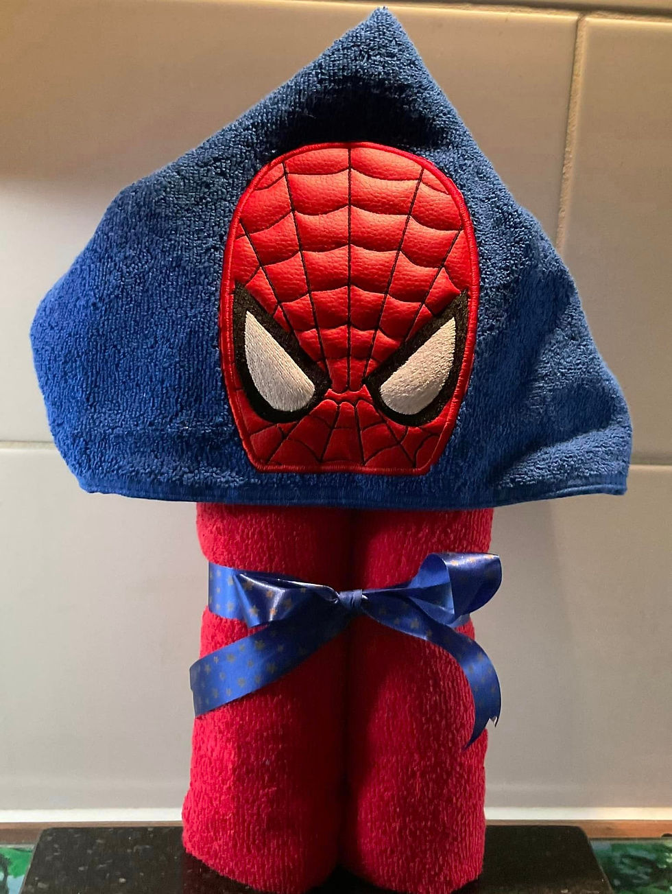 Thumbnail: Machine Embroidered Character Hooded Kids Bath Towel