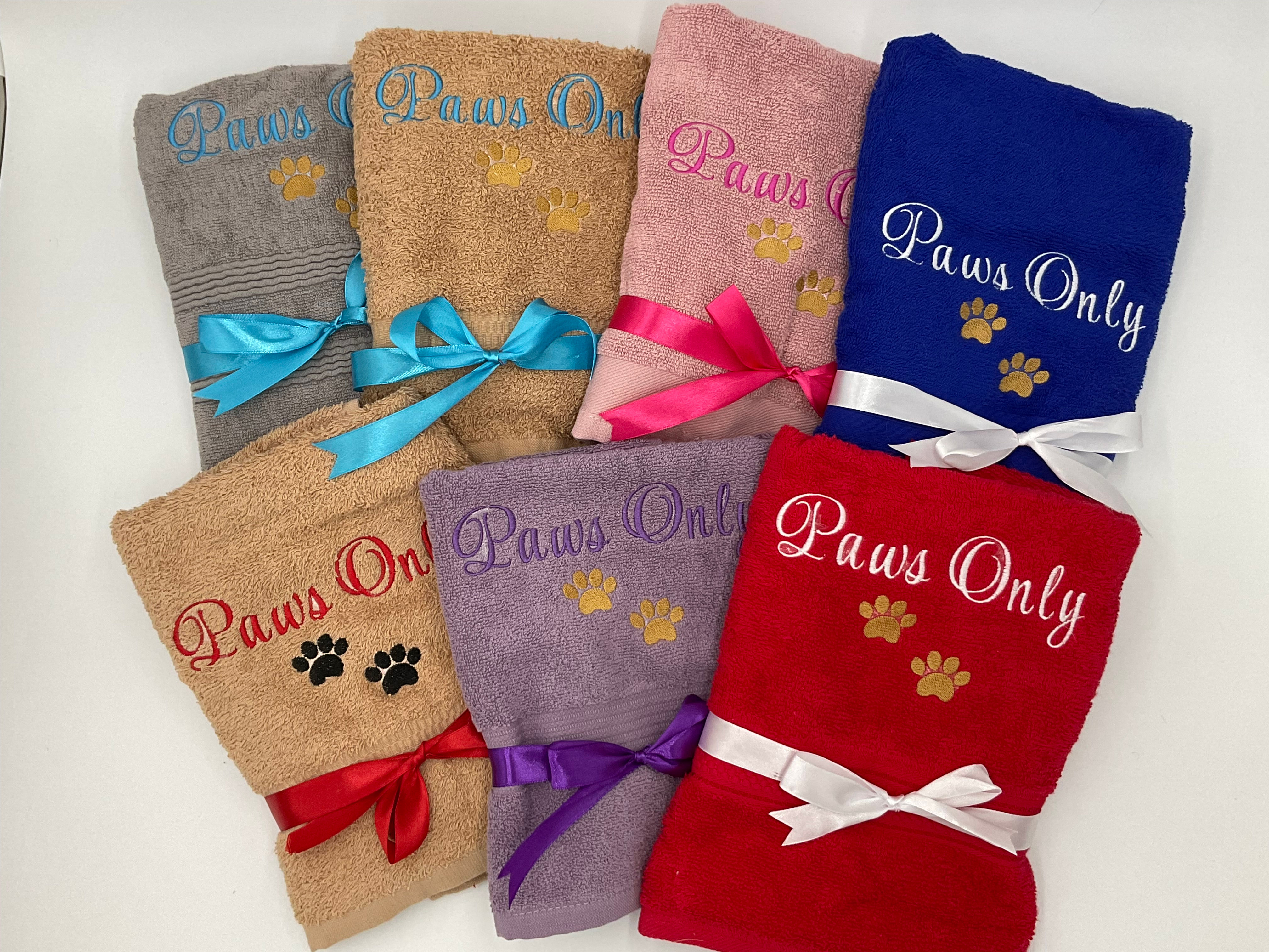 Paws Only Embroidered Pet Hand Towel