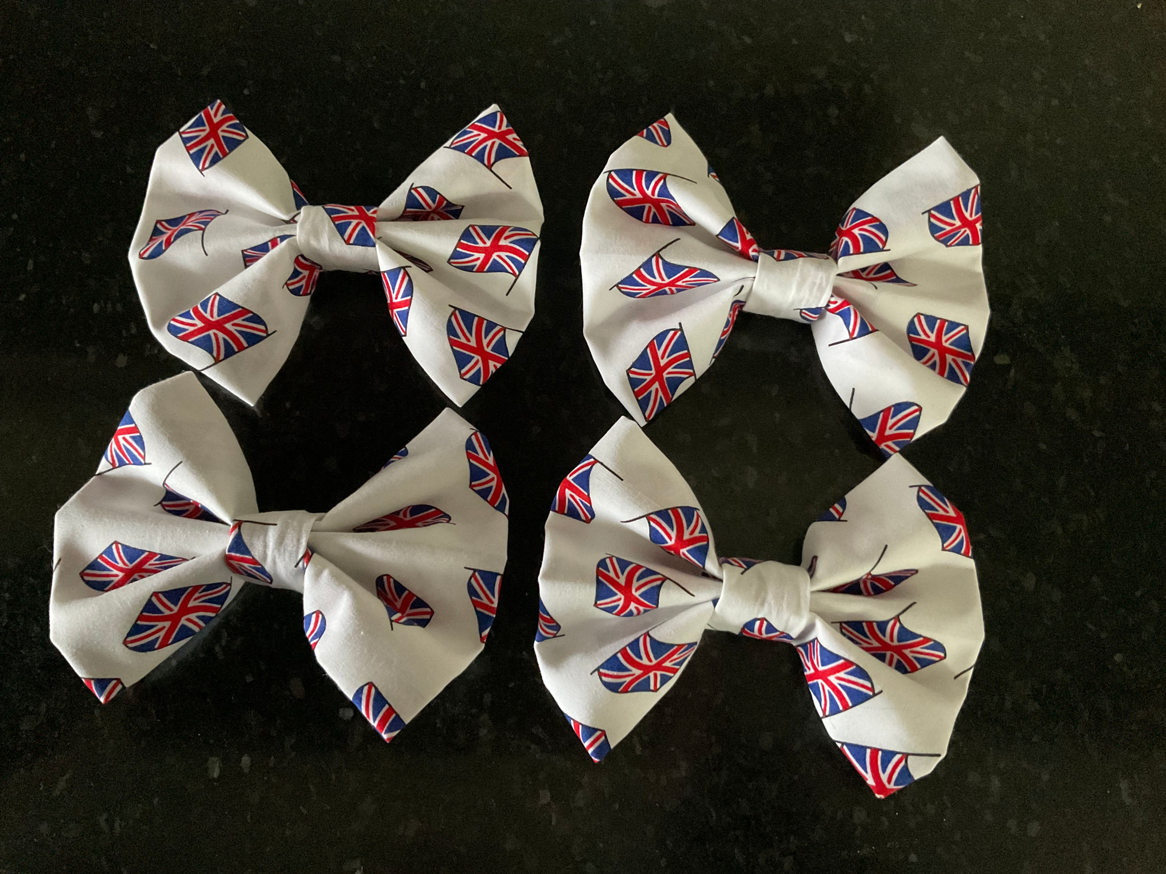 Dog Cat Bow Ties, Pet Accessories, Jubilee, Union Jack Bow Tie