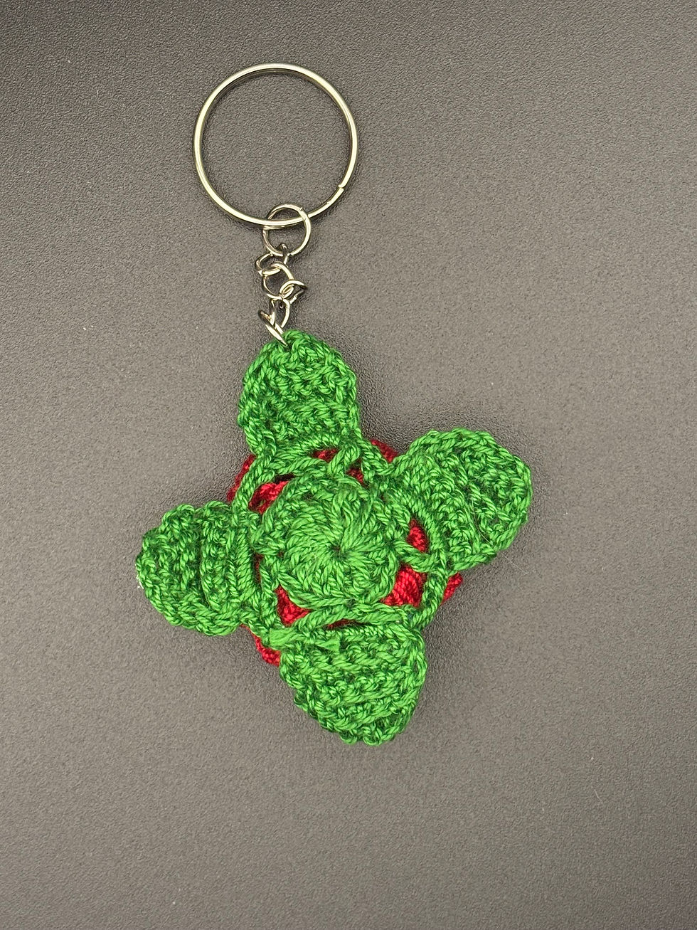 Thumbnail: Handmade Crochet Flower Charm Keychain by Anastasiya Designs