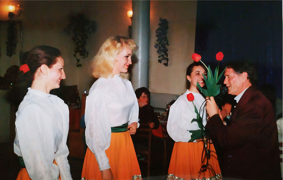 New Year 1996, Nalini's group UNO after the performance "Hava Nageela"