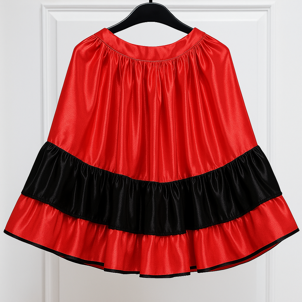 Red Gypsy Romani Dance Skirt for children