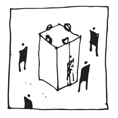 The protagonist turns off the switch again and exits, making way for the next person and, the cycle starts again.