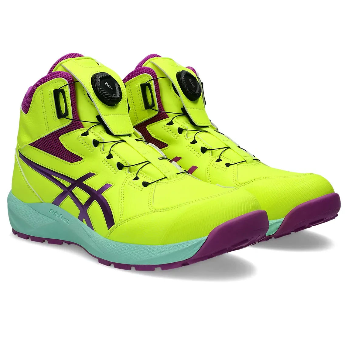Asics Winjob® CP314 BOA 安全鞋 ( 安全黃 × 蘭花紫 )