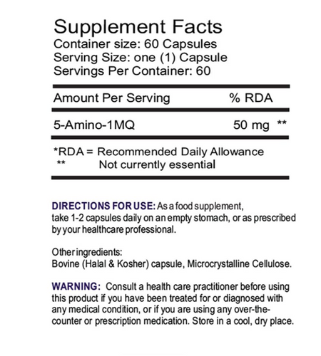 5 amino 1mq ingredients Amazon.com: 5 Amino 1mq Supplement Capsules 500MCG 60ct (3RD Party Tested)  : Health & Household main image 0