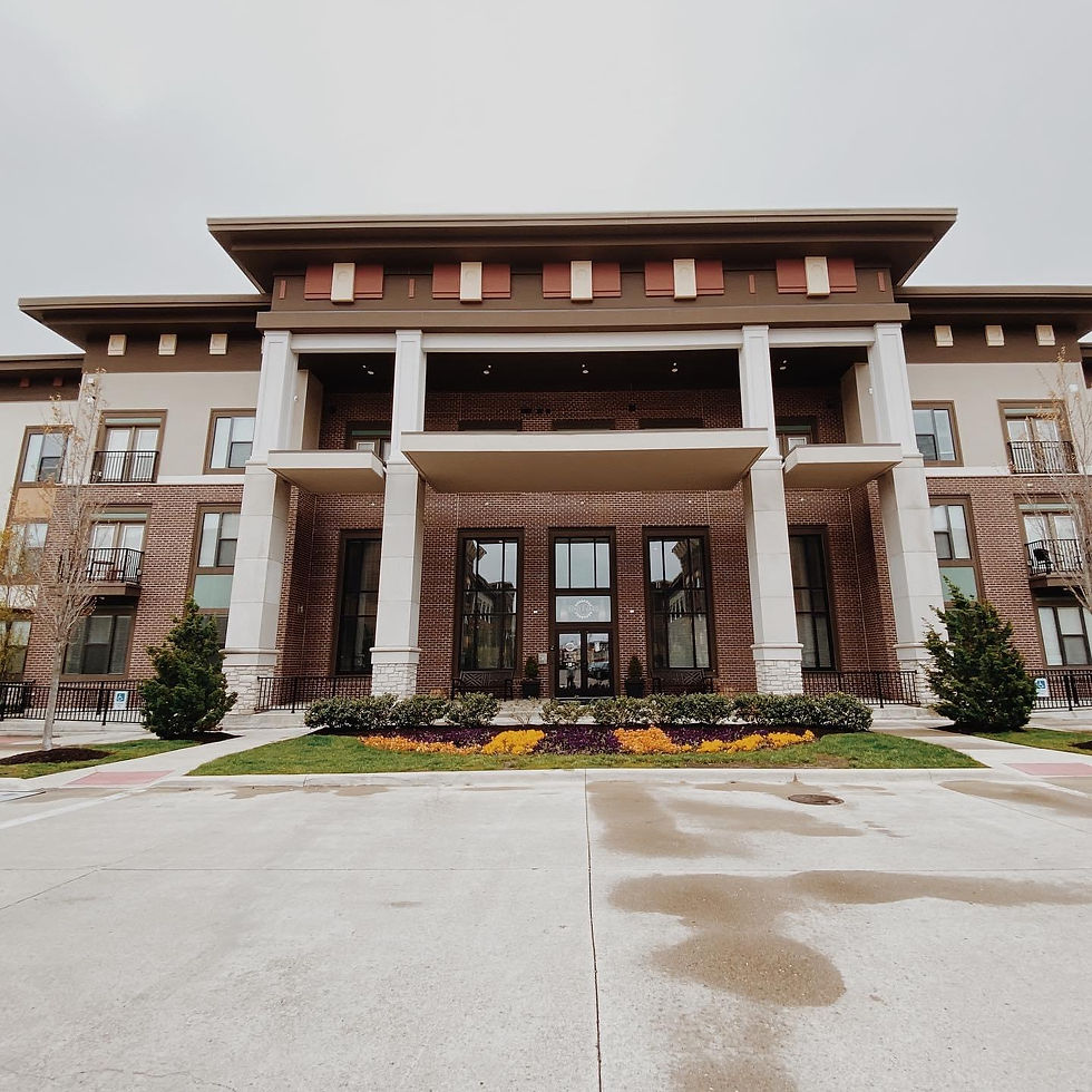 Modern building entrance, project showcase