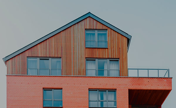 Residential house with a balcony.