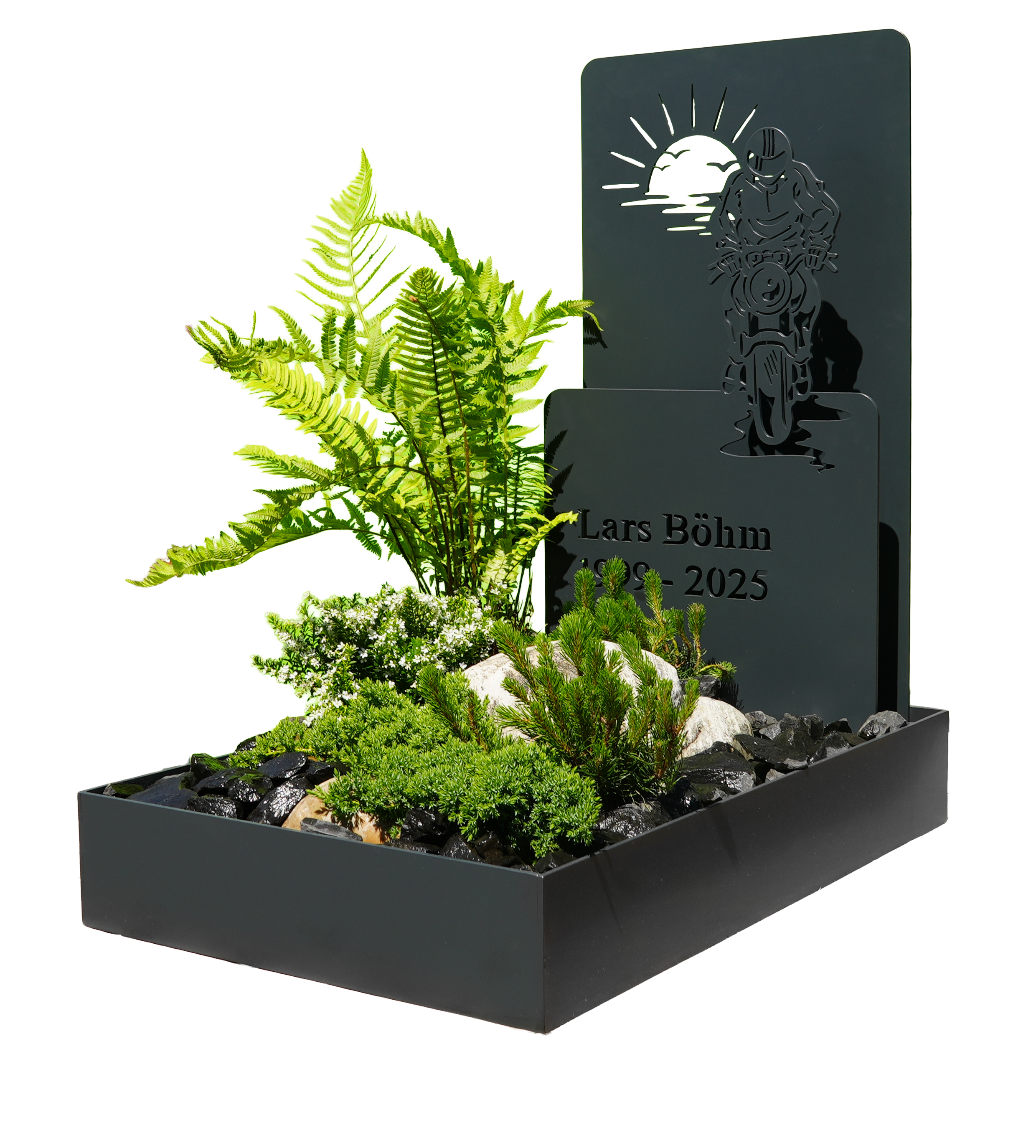 Modernes Grabmal aus Stahl von Rapp Grabmale, individuell, modern, preisgünstig