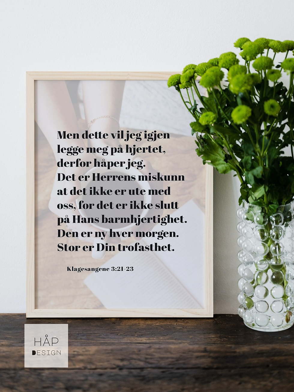 Miniatyrbilde: Høstkort - Klagesangene 3:21-23