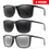 Thumbnail: Classic Luxury Square Vintage Polarized 3 PACKS Sunglasses Men Women Fashion Dri