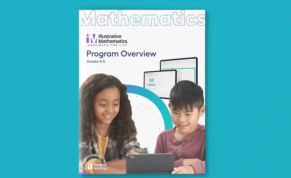 Imagine Learning mathematics brochure front cover design