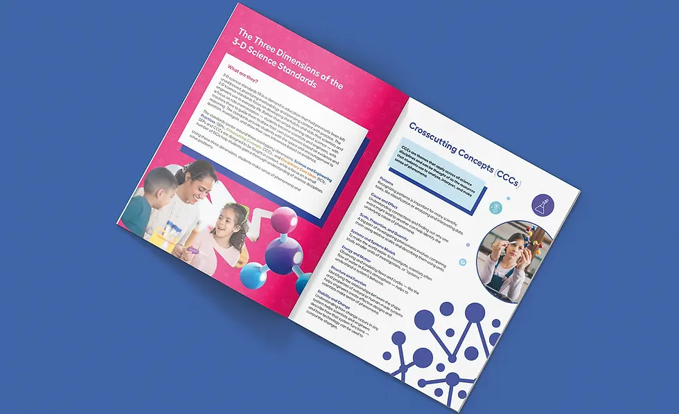 Imagine Learning science brochure design