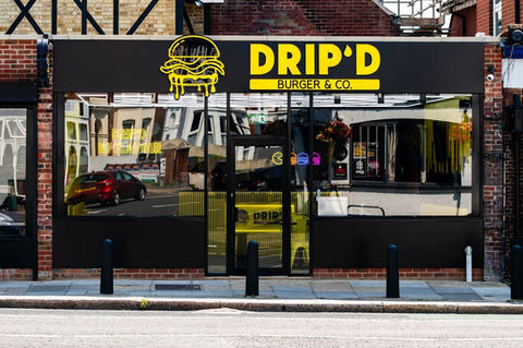 Full website design and brand design for Drip'd, a burger restaurant based in Southampton