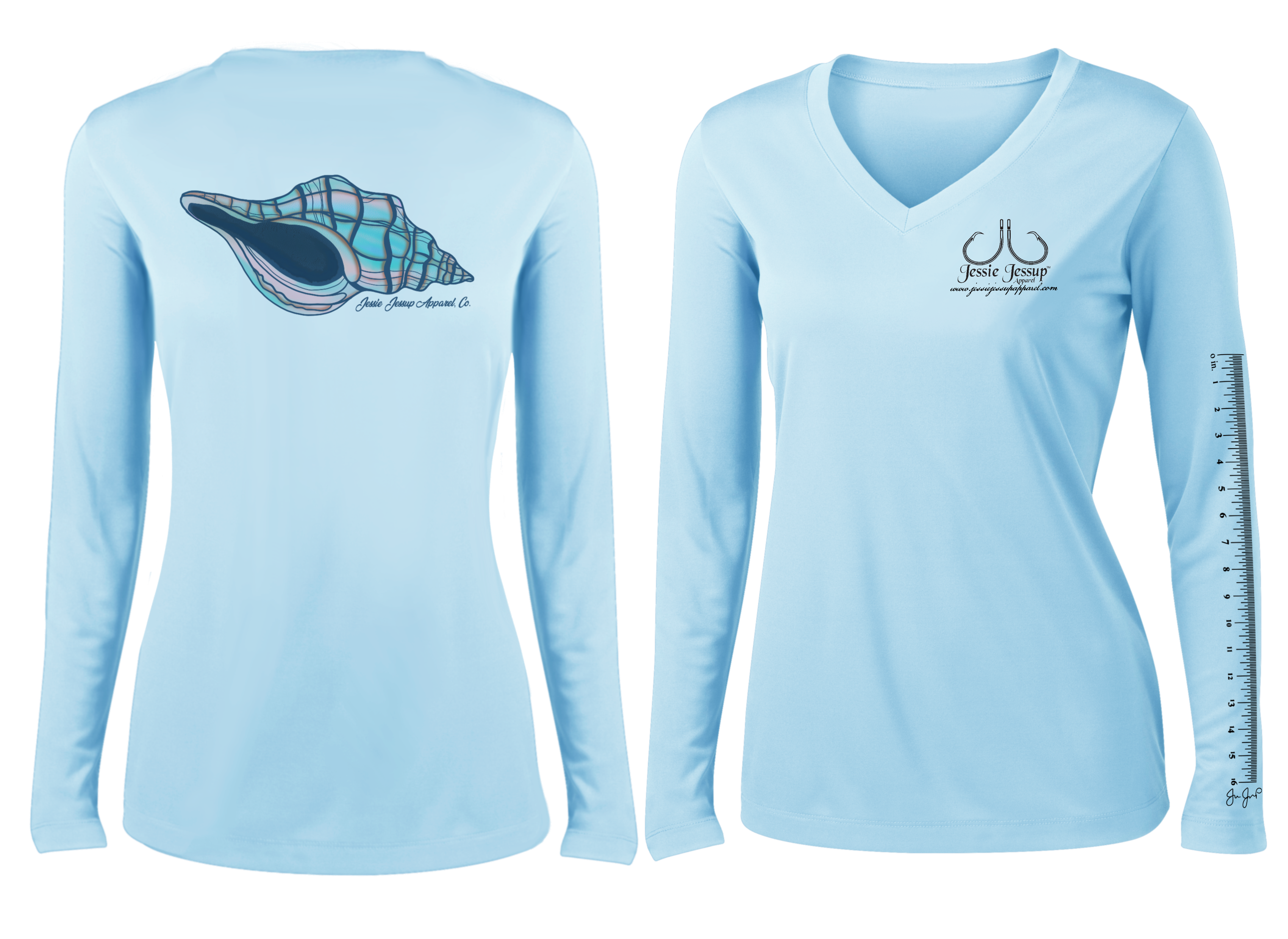 Ladies Sallys Seashell Performance LS