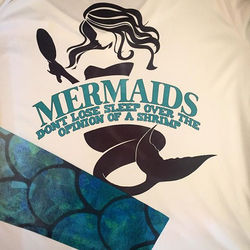 Who's a mermaid and wants to show it_ New mermaid sleeve shirts being printed as we speak