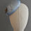 Thumbnail: Blue Silk Percher Hat with Vintage Silver Adornment