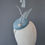 Thumbnail: Sky Blue Percher Hat with Feathers, Pearls and Diamantes