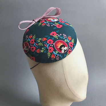 Queen of Heart Teal Ladies Cocktail Hat